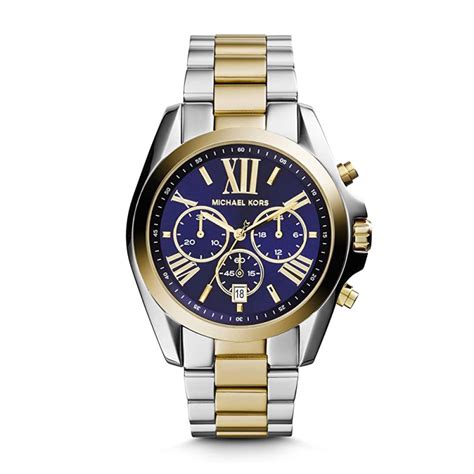 michael kors mens watch gold blue face